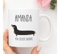 Personalised Name Mug - You Clever Sausage Durham Mug Custom Gift for Pet Lovers, Dog Owners, Birthdays, Weddings, Valentine's Day, Girlfriend, Boyfriend - Coffee Cup, Kitchenware