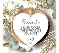Personalised Name Never forget the difference you make Motivational Quote Tough times Thinking of you Stay strong Acrylic hanging decoration