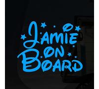 Personalised Name On Board Sticker Child Safety Vinyl Decal Car Van Camper
