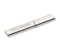 Personalised Name or Short Message Engraved Sleek Silver Plated Toothpick Holder