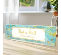 Personalised Name Plate for Desk, Custom Acrylic Desktop Accessories Office Decor for Women Men, Offices Gift for Coworkers Boss Teacher, Employee Appreciation Gifts