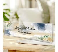 Personalised Name Plate for Desk, Custom Acrylic Desktop Accessories Office Decor for Women Men, Offices Gift for Coworkers Boss Teacher, Employee Appreciation Gifts
