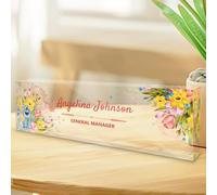 Personalised Name Plate for Desk, Custom Acrylic Desktop Accessories Office Decor for Women Men, Offices Gift for Coworkers Boss Teacher, Employee Appreciation Gifts