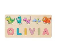 Personalised Name Puzzle for Kids - Custom Wooden Baby Toys | Montessori Learning Toys for 1-3 Year Olds | Ideal 1st Birthday Gifts, for Toddlers Boys & Girls