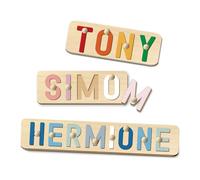 Personalised Name Puzzle for Kids, Personalised Baby Puzzle for 1 Year Old-Baby with Animal Elements, Custom Wooden Puzzles for Baby's First Birthday, Christmas