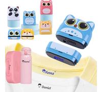 Personalised Name Stamp for Clothes Kids-Customized Double Sided Clothing Stamp with Name,Waterproof Cartoon Pattern Style Name Stamps for Baby Student Clothes