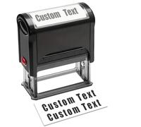 Personalised Name Stamps for Business,Custom Stamp,Self-lnking Stamps Personalised Rubber Stamp,Personalised Address - Rectangular,9 Colors, 5 Sizes