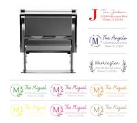 Personalised Name Stamps for Business,Custom Stamp,Self-lnking Stamps Personalised Rubber Stamp,Personalised Address - Rectangular,9 Colors, 5 Sizes