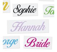 Personalised Name Sticker 1, 5, or 10 | Custom Word Vinyl Decal, Water Bottles, Gifts, Wine Glasses, Home Decor, Wedding Decor & Accessories
