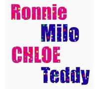 Personalised Name Sticker Blue or Pink with Polka Dots - Custom Word Text Decal for Bottles, Phones Bikes Laptops & More