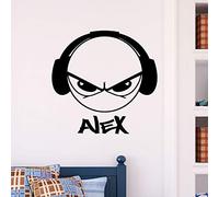 Personalised Name Stickers | Personalised Name Sticker - Wall Decoration Children's Room | 2 Sheets of 20 x 30 cm and 50 x 30 cm - Black