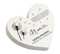 Personalised Nan Memorial Graveside Heart Remembrance Plaque Ornament