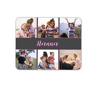 Personalised Nanna Photo Mouse Mat Mouse Pad Home Office Gift For Nannas Birthday Christmas Collage Desk Accessories Custom Picture Keepsake Rectangle Mousemat Mousepad Family Novelty