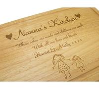 Personalised Nanna's Kitchen Engraved Birch Wood Chopping Board Gift - Enter Your Own Custom Text