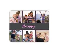 Personalised Nanny Photo Mouse Mat Mouse Pad Home Office Gift For Nanny's Birthday Christmas Collage Desk Accessories Custom Picture Keepsake Rectangle Mousemat Mousepad Family Novelty