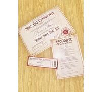 Personalised Naughty Elf Farewell Goodbye Nice List Certificate Pack Any Name