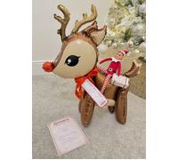 Personalised Naughty Elf Goodbye Inflated Reindeer Balloon DOES NOT INCLUDE ELF