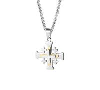 personalised necklace 1PC Medieval Religious Jewelry Gift Jerusalem Cross Pendant Necklaces for Women Men Statement Chains colars gifts