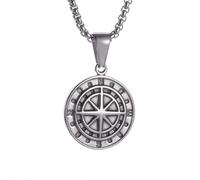 personalised necklace Cross Compass Necklace Classic Nautical Travel for Men Vintage Round Coin Pendant Casual Trend Jewelry gifts
