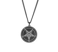 personalised necklace Pentagram Satanic Baphomet Pendant Necklace Black Celtic Knot Triple Moon Goddess Necklaces Jewelry
