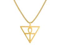 personalised necklace Punk Triangle Cross Pendant Necklaces for Men Geometric Square Chain Necklace Men's Fashion Jewelry gifts