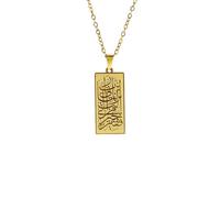 personalised necklace Rectangular Necklace for Men and Women Religious Pendant Chain Scripture Amulets Choker Wholesale gifts