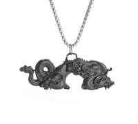 personalised necklace Retro Dominator Ancient Mythical Beast Dragon Pendant Necklace for Men and Women Lucky Charm of Wealth Punk gifts