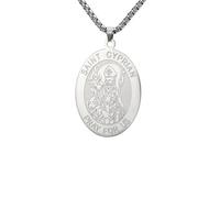 personalised necklace Saint Cyprian Pray for Us Pendant Necklace Jesus Christ God Protection Necklaces Vintage Amulet Jewelry gifts