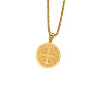 personalised necklace St Benedict Men's Necklace Saint Religious Jewelry Pendant Medal Saint Benedict Amulet Necklace gifts