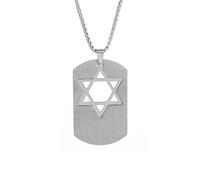 personalised necklace Stainless Steel Star of David Necklace with Hexagonal Geometric Cutout Judaism Pendant Men's Charm Casual Jewelry gifts