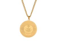 personalised necklace Vintage Evil Eye Reiki Crystal Gemstone Necklace Moon Hexagonal Bullet Crystal Round Pendant Necklace for Men Jewelry gifts