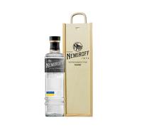 Personalised Nemiroff Vodka in Wooden Box Gift Set - Smooth Ukrainian Vodka 70cl - Gift Set for Men or Women - Alcohol Present with Personalised Keepsake Box for Birthdays