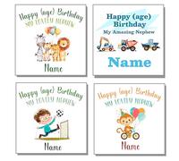 Personalised Nephew Birthday Card - Personalised Birthday Card For Nephew From Uncle or Auntie - 1st, 2nd, 3rd, 4th, 5th, 6th, 7th, 8th, 9th, 10th Birthday (STYLE 6)