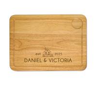 Personalised New Home 2 Engraved Large Wooden Chopping Board Cheese Board Serving Board Cutting Novelty Gift Birthday Christmas Housewarming Wedding