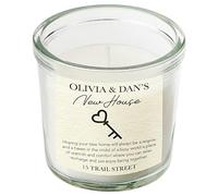 Personalised New House Gift Scented Candle Jar Custom Message Housewarming Gifts New Home Owners Candles Moving Present First Home Keepsake for Couples (Small)