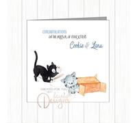 Personalised New Pet Card - Congratulations On Your New Cats - Two Kittens
