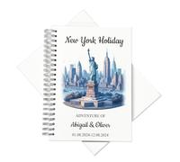 Personalised New York Holiday Memory Scrapbook Journal Photo Albums (Statue of Liberty, A4 Portrait)