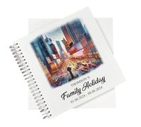 Personalised New York Holiday Memory Scrapbook Journal Photo Albums (Times Square, 12 x 12 Inches)