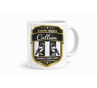Personalised Newcastle FC Mug Style - Custom Name Football Fan Gift - Toon Army Cup - Black & White Supporter Present for Dad, Birthday Gift