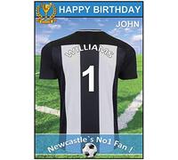 Personalised Newcastle Jersey Football Birthday Card (19-20)