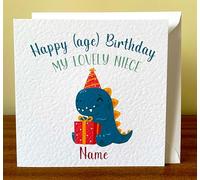Personalised Niece Birthday Card - Personalised Birthday Card For Niece From Uncle or Auntie - 1st, 2nd, 3rd, 4th, 5th, 6th, 7th, 8th, 9th, 10th Birthday (DESIGN 7)
