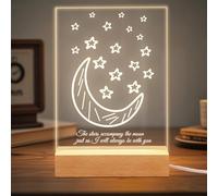 Personalised Night Light for Kids,Custom Baby Bedside Lamp with Star and Moon Design,Bedroom Night Lamp for Girls and Boys,Unique Birthday Gift
