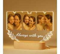 Personalised Night Light for Mum - Custom Photo Gift for Mother’s Day, Birthday or Christmas - Engraved Keepsake, Unique Present for Mum from Daughter or Son