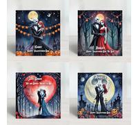 Personalised Nightmare Before Christmas Valentine cards - Exclusive, original designs featuring Jack and Sally! Dark, Colorful, and Perfectly Spooky to celebrate your love your way!