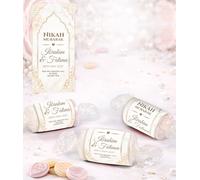 Personalised Nikah Mubarak Wedding Favours Love Hearts Sweets, Custom Wrapped Mini Sweets, Muslim Wedding Favours, Ready Wrapped Table Favours UK Vegan, halal suitable (ph81 White Marble Gold)