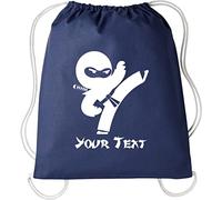 Personalised Ninja Backpack Your Custom Name Or Text Ninja Warrior Martial Arts Judo Karate Unisex Gift Rucksack Drawstring Bag