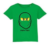Personalised Ninja Disguise T-Shirt Your Custom Name Or Text Funny Birthday Gift Ninja Lovers Unisex Gift Tee Top (Kelly Green, 9 Years)