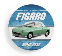 Personalised Nissan Figaro Green Coaster Round Classic Car Drink Mat Retro Garage Coffee/Tea Coaster Dad Grandad Mechanic Birthday Gift For Him CLC41