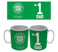 Personalised No.1 Dad Fathers Day Mug for Celtic FC Fans, 11oz Ceramic Mug