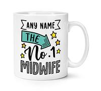 Personalised No.1 Midwife Name 10oz Mug Cup